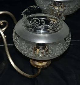 grand lustre type western en étain