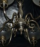 grand lustre type western en étain