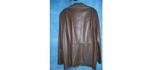 veste droite cuir marron XXL