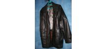 veste 3/4 cuir noir T58