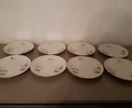 Service à café porcelaine de Limoge + 8 assiettes à dessert
