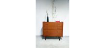 Commode scandinave vintage pieds compas 60's