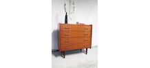 Commode scandinave vintage pieds compas 60's