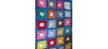 Plaid crochet granny vintage fait mains
