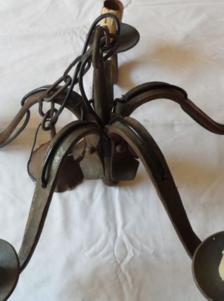 lustre en bronze 5 branches