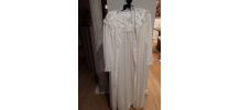 Ensemble chemise de nuit et déshabillé blanc vintage