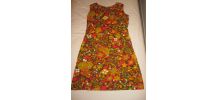 robe motif fleurs vintage 70