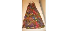 robe motif cubes vintage 70