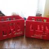 Lot de 2 caisses publicitaire Coca Cola rouge