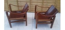 paire de fauteuils safari kaare klint 