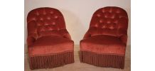 Fauteuils crapaud Terracotta