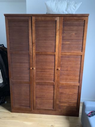 Armoire dressing en bois style colonial