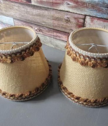  2 Abats jour ancien a pince Vintage 