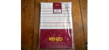 KENZO TAIE OREILLER  31X42 NEUVE BLANC RAYURES 