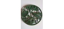 ancien dessous de plat en fonte style art nouveau vert