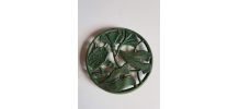ancien dessous de plat en fonte style art nouveau vert