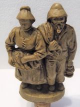 Bouchon bouteille résine vintage couple pêcheurs