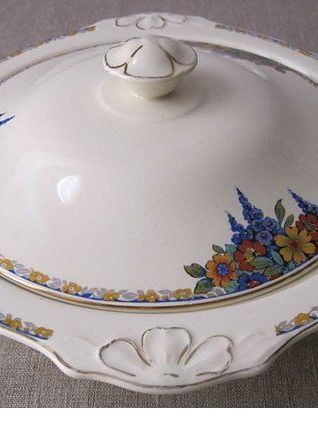 Légumier ancien en faïence anglaise "J &amp; G MEAKIN"