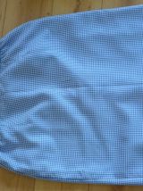 Jupe vintage pied de poule bleu et blanc en bon état 