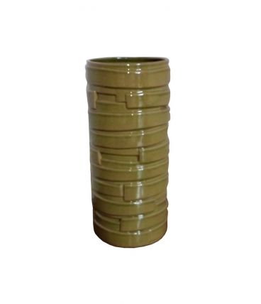 Vase en céramique kaki