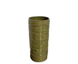 Vase en céramique kaki