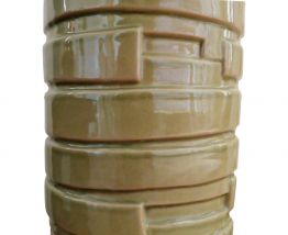 Vase en céramique kaki