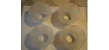 4 opalines fleurs