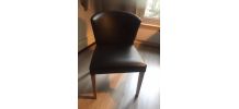 Chaise Scandinave en Cuir Véritable Noire Habitat