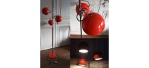 Lampadaire vintage eye ball orange