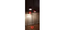 Lampadaire vintage eye ball orange