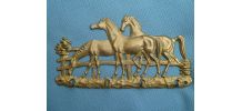 Accroche clées motif chevaux en laiton ;vintage