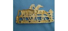 Accroche clées motif chevaux en laiton ;vintage