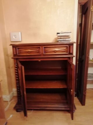 Buffet /armoirette Louis XIII bois massif 