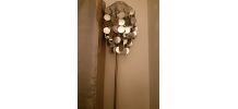 Très joli lampadaire à facettes argentées  vintage 