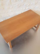 Table basse de ferme en chêne ciré vintage