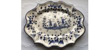 Grand plat en faience