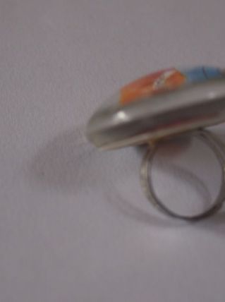 BAGUE  REGLABLE RESINE DIM 54 A 58