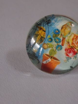 BAGUE  REGLABLE RESINE DIM 54 A 58
