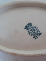 Soupière et 2 raviers en demi porcelaine Badonviller