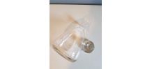 flacon vintage en verre ciselé avec bouchon