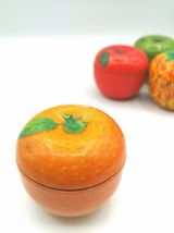 Lot 4 boites métal fruits
