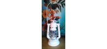 Jolie lampe tempête blanche - MEVA