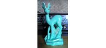 Statuette biche en céramique - Art déco (Années 30) 