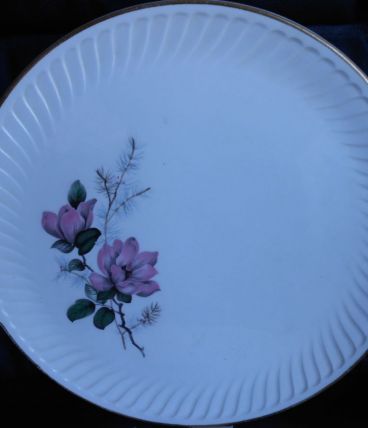 Plat à dessert faience Gien modèle Chenonceaux