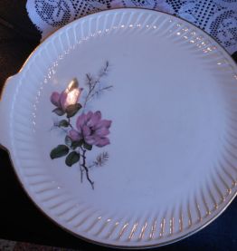 Plat à dessert faience Gien modèle Chenonceaux