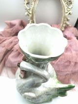Vase en céramique cygne