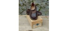 chaussures bébé cuir marron année 50