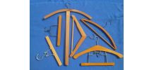 lot  de  6 cintres  anciens  en bois, vintage