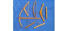 lot  de  6 cintres  anciens  en bois, vintage