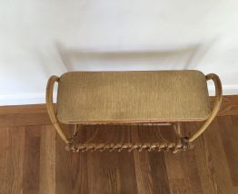 Porte revue, bout de canapé rotin vintage